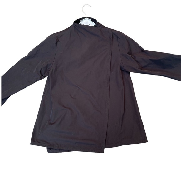 Bryn Walker Women Black Draped Open Front Jacket Cardigan outerwear asymetrical - Picture 4 of 10